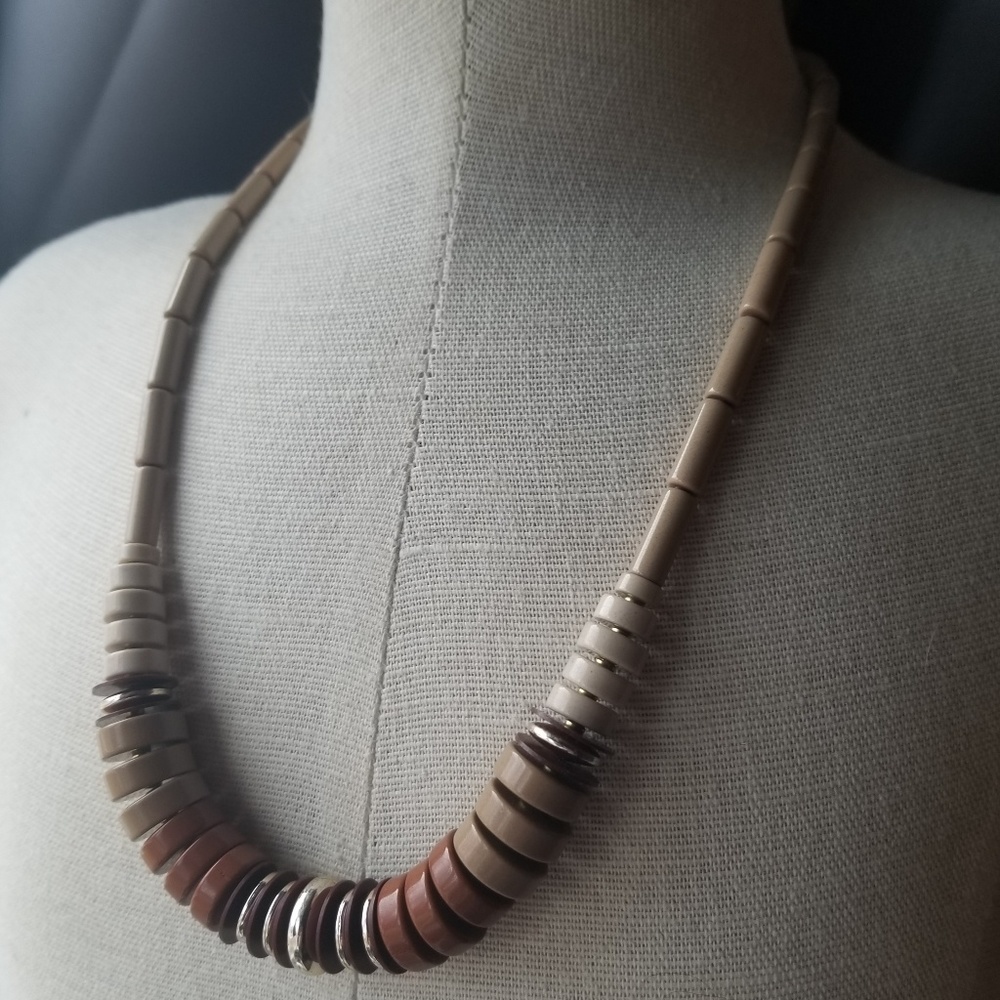 Vintage wafer strand necklace